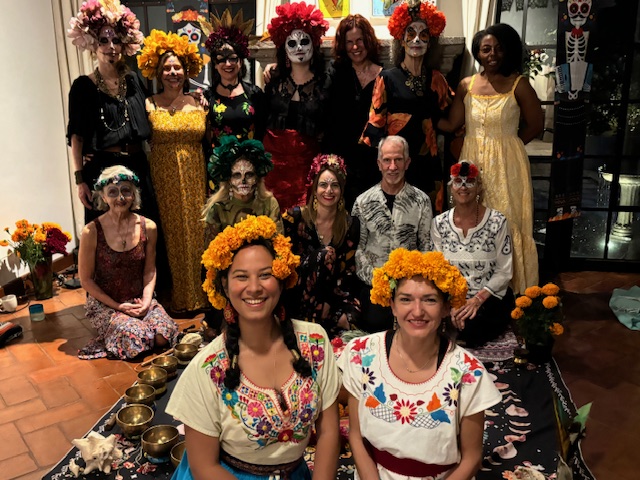 people dressed up for Dia De Muertos