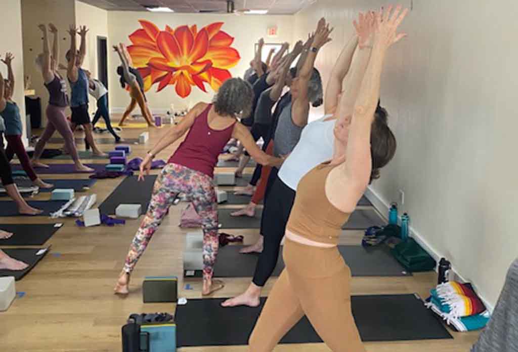 Phoenix_1024 yoga instructor conducting workshop with many students