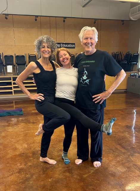 Green Valley Desiree and two yogis